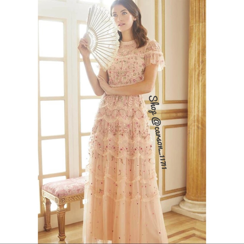 Needle & Thread Elsie Embroidered Gown US12